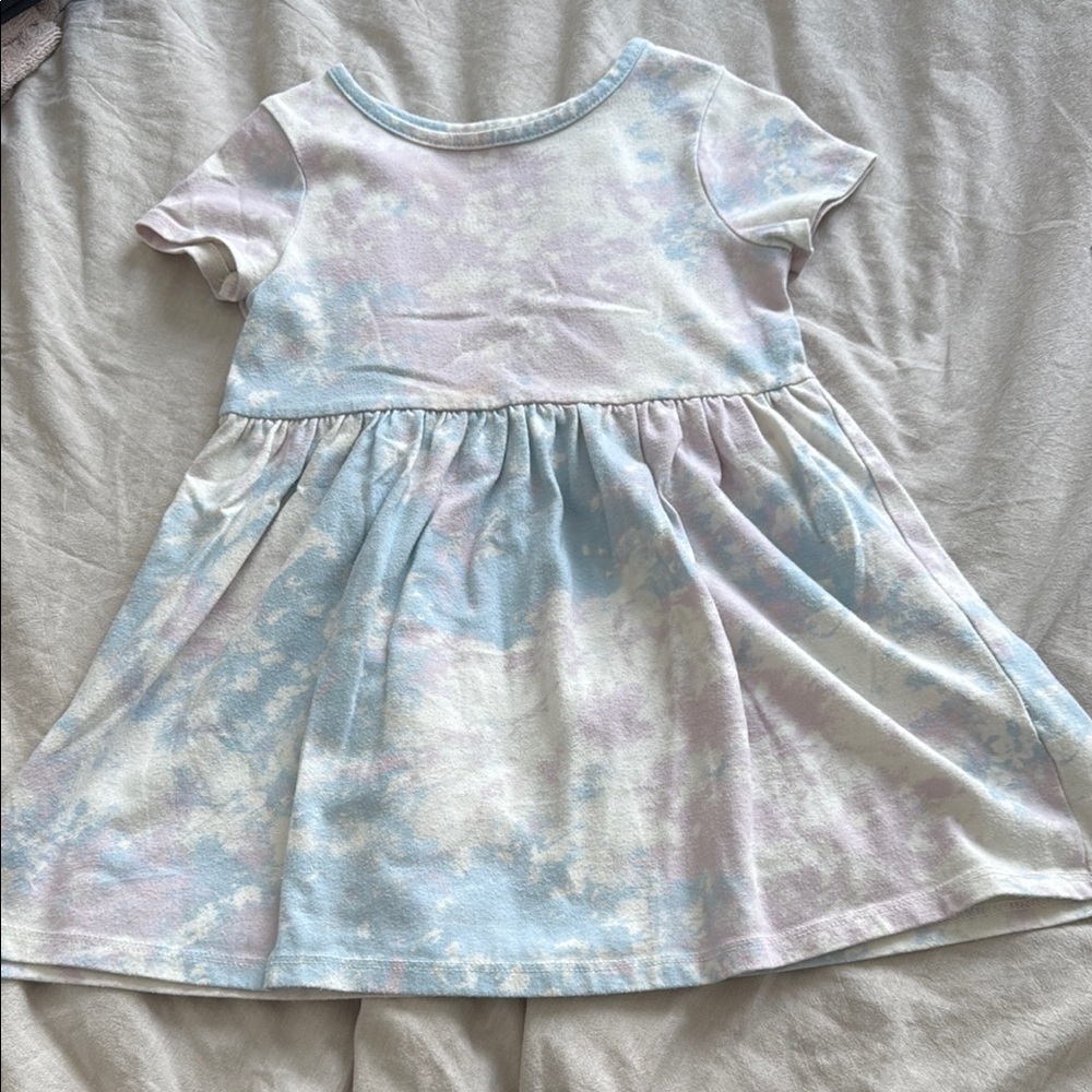 Cat & Jack Blue Casual Sundress Short Sleeve Crew Neck